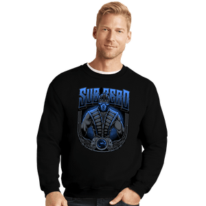 Daily_Deal_Shirts Crewneck Sweater, Unisex / Small / Black Sub-Zero Crest