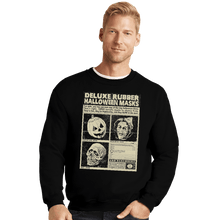Load image into Gallery viewer, Shirts Crewneck Sweater, Unisex / Small / Black Three Halloween Masks