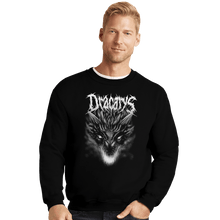 Load image into Gallery viewer, Shirts Crewneck Sweater, Unisex / Small / Black Dracarys Metal