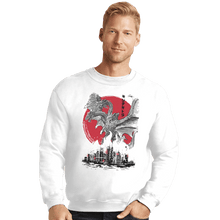 Load image into Gallery viewer, Shirts Crewneck Sweater, Unisex / Small / White The King Of Terror Attack Sumi-e