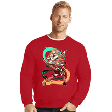 Load image into Gallery viewer, Daily_Deal_Shirts Crewneck Sweater, Unisex / Small / Red Dual Sword Users