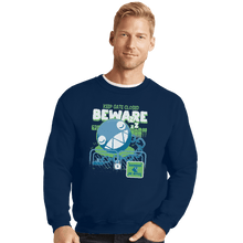 Load image into Gallery viewer, Shirts Crewneck Sweater, Unisex / Small / Navy Beware Of Chomp Chomp