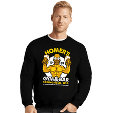 Load image into Gallery viewer, Shirts Crewneck Sweater, Unisex / Small / Black Homer's Gym