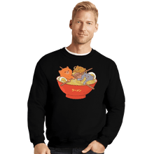Load image into Gallery viewer, Shirts Crewneck Sweater, Unisex / Small / Black Ramen Cats
