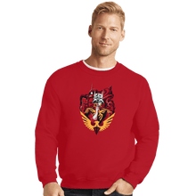 Load image into Gallery viewer, Secret_Shirts Crewneck Sweater, Unisex / Small / Red Red Comet