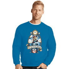 Load image into Gallery viewer, Shirts Crewneck Sweater, Unisex / Small / Sapphire Super Old School Gamer
