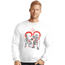 Load image into Gallery viewer, Shirts Crewneck Sweater, Unisex / Small / White Kingdom Sumi-e