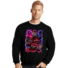 Load image into Gallery viewer, Daily_Deal_Shirts Crewneck Sweater, Unisex / Small / Black Bison Fighter