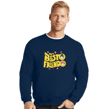 Load image into Gallery viewer, Shirts Crewneck Sweater, Unisex / Small / Navy My Besto Friendo