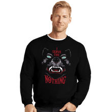 Load image into Gallery viewer, Shirts Crewneck Sweater, Unisex / Small / Black I Serve The Nothing

