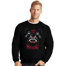 Load image into Gallery viewer, Shirts Crewneck Sweater, Unisex / Small / Black I Serve The Nothing