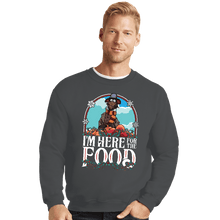 Load image into Gallery viewer, Daily_Deal_Shirts Crewneck Sweater, Unisex / Small / Charcoal I'm Here For The Food