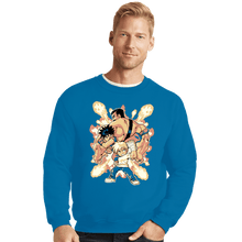Load image into Gallery viewer, Shirts Crewneck Sweater, Unisex / Small / Sapphire Final Fight Heroes