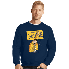 Load image into Gallery viewer, Daily_Deal_Shirts Crewneck Sweater, Unisex / Small / Navy I Want To Believe