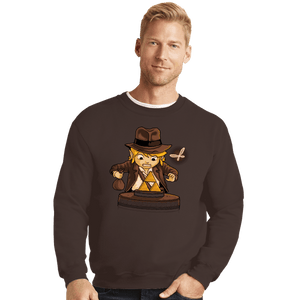 Shirts Crewneck Sweater, Unisex / Small / Dark Chocolate Indiana Link