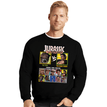 Load image into Gallery viewer, Daily_Deal_Shirts Crewneck Sweater, Unisex / Small / Black Jurassic Fighter