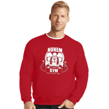 Load image into Gallery viewer, Shirts Crewneck Sweater, Unisex / Small / Red Nukem Gym
