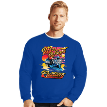 Load image into Gallery viewer, Secret_Shirts Crewneck Sweater, Unisex / Small / Royal Blue Mos Vespa Customs