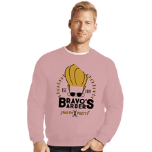 Load image into Gallery viewer, Shirts Crewneck Sweater, Unisex / Small / Pink Bravo's Barbers