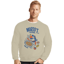 Load image into Gallery viewer, Daily_Deal_Shirts Crewneck Sweater, Unisex / Small / Sand Mario's Pizzeria