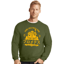 Load image into Gallery viewer, Secret_Shirts Crewneck Sweater, Unisex / Small / Military Green Proto Dome Robo