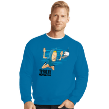 Load image into Gallery viewer, Shirts Crewneck Sweater, Unisex / Small / Sapphire Smells Like Bunghole