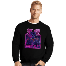 Load image into Gallery viewer, Shirts Crewneck Sweater, Unisex / Small / Black Neon Spring