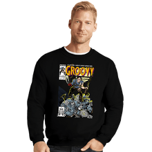 Load image into Gallery viewer, Secret_Shirts Crewneck Sweater, Unisex / Small / Black Groovy Comics