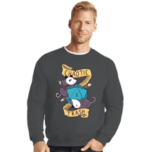 Load image into Gallery viewer, Daily_Deal_Shirts Crewneck Sweater, Unisex / Small / Charcoal Chaotic Trash
