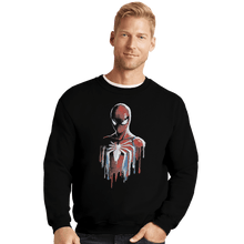 Load image into Gallery viewer, Shirts Crewneck Sweater, Unisex / Small / Black Watercolor Spider
