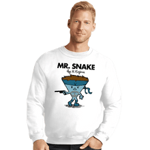 Load image into Gallery viewer, Secret_Shirts Crewneck Sweater, Unisex / Small / White Mr. Snake