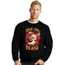 Load image into Gallery viewer, Daily_Deal_Shirts Crewneck Sweater, Unisex / Small / Black Holy Love Grenade