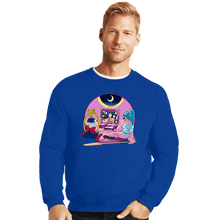 Load image into Gallery viewer, Daily_Deal_Shirts Crewneck Sweater, Unisex / Small / Royal Blue Anime At Home
