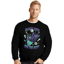 Load image into Gallery viewer, Shirts Crewneck Sweater, Unisex / Small / Black Black Cats Are The Best

