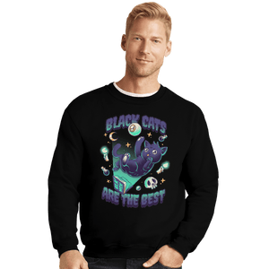 Shirts Crewneck Sweater, Unisex / Small / Black Black Cats Are The Best