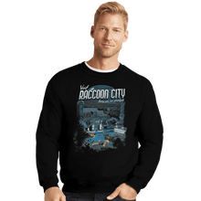 Load image into Gallery viewer, Shirts Crewneck Sweater, Unisex / Small / Black Visit Raccoon City