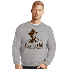 Load image into Gallery viewer, Daily_Deal_Shirts Crewneck Sweater, Unisex / Small / Sports Grey Dixon Hill Private Investigator