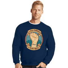 Load image into Gallery viewer, Shirts Crewneck Sweater, Unisex / Small / Navy A Man Chooses A Slave Obeys