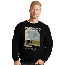 Load image into Gallery viewer, Shirts Crewneck Sweater, Unisex / Small / Black Epona Visit Hyrule