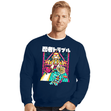 Load image into Gallery viewer, Daily_Deal_Shirts Crewneck Sweater, Unisex / Small / Navy Ninja Trouble