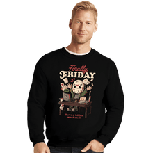Load image into Gallery viewer, Daily_Deal_Shirts Crewneck Sweater, Unisex / Small / Black Finally Friday

