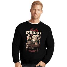 Load image into Gallery viewer, Daily_Deal_Shirts Crewneck Sweater, Unisex / Small / Black Finally Friday
