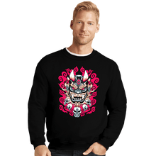Load image into Gallery viewer, Shirts Crewneck Sweater, Unisex / Small / Black Oni Mask