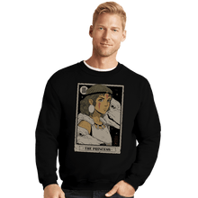 Load image into Gallery viewer, Daily_Deal_Shirts Crewneck Sweater, Unisex / Small / Black The Princess Vintage Tarot