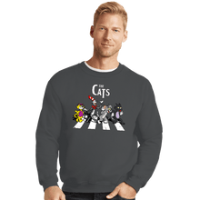 Load image into Gallery viewer, Daily_Deal_Shirts Crewneck Sweater, Unisex / Small / Charcoal The Cats