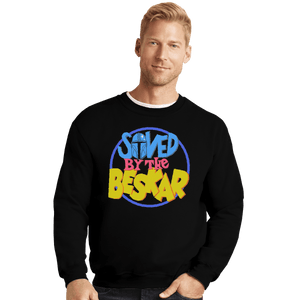 Shirts Crewneck Sweater, Unisex / Small / Black Saved By The Beskar