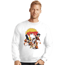 Load image into Gallery viewer, Daily_Deal_Shirts Crewneck Sweater, Unisex / Small / White Retro Space Cowboy