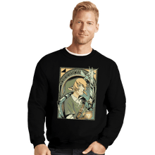 Load image into Gallery viewer, Shirts Crewneck Sweater, Unisex / Small / Black Hylian Warrior