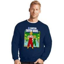 Load image into Gallery viewer, Secret_Shirts Crewneck Sweater, Unisex / Small / Navy Super S Bros