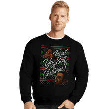 Load image into Gallery viewer, Shirts Crewneck Sweater, Unisex / Small / Black Treat Yoself